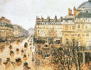 Camille Pissarro Theater Square, the French rain oil painting artist